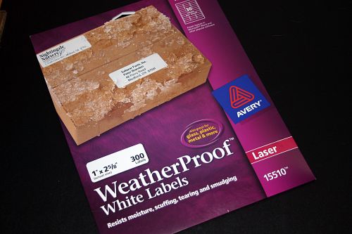 Avery\'s Weatherproof White Labels.